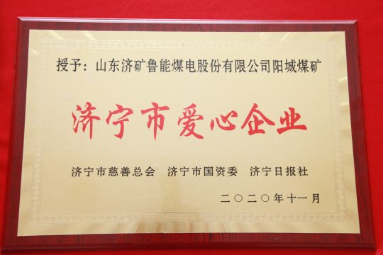 喜讯丨阳城煤电喜获“拼搏在线官方网站-拼搏（中国）
市爱心企业”荣誉称号